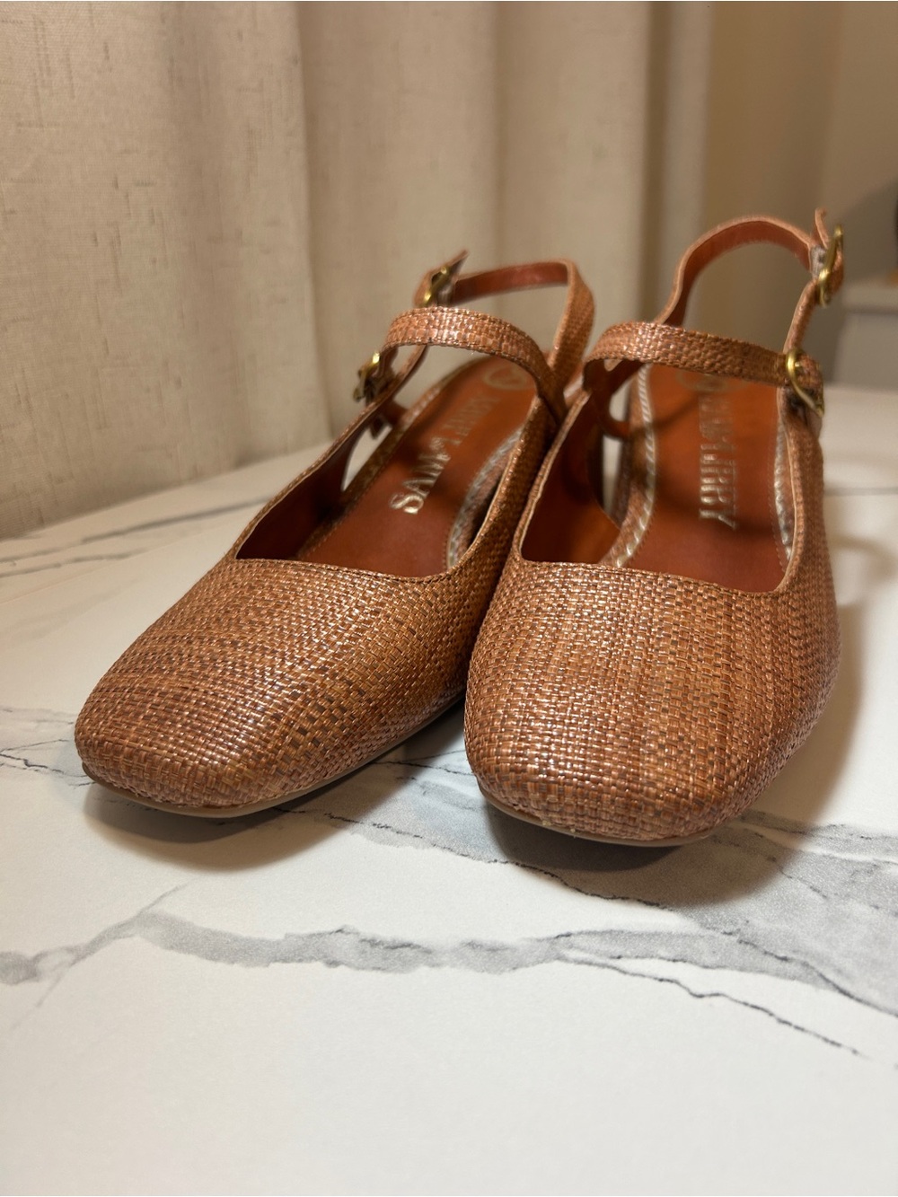 Sam & Libby Woven Mary Jane Slingback in Brown
